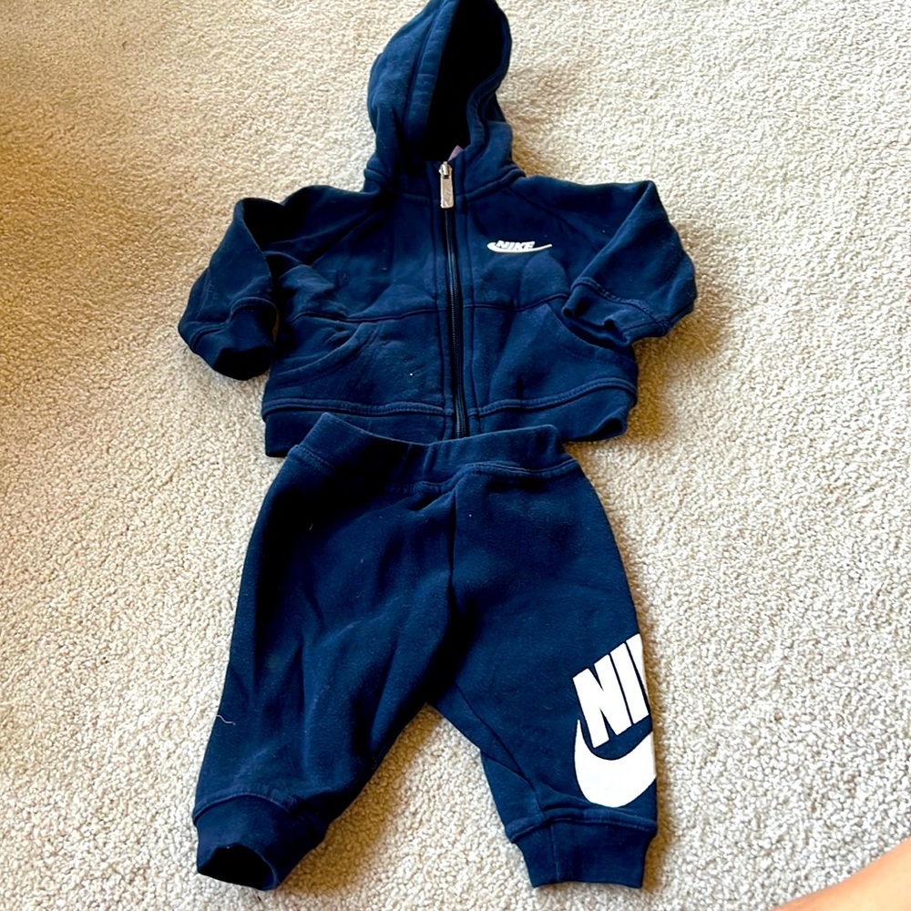 0-6 M Navy Nike Matching tracksuit